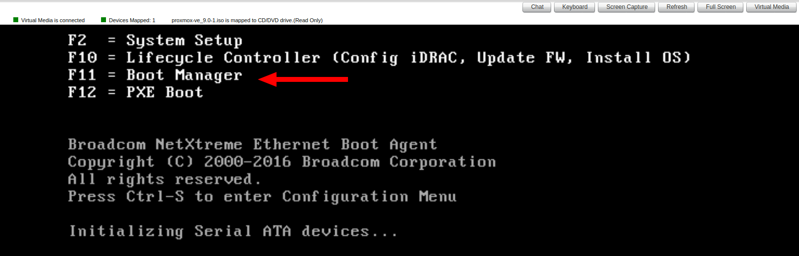 Ouvrir le Boot Manager au démarrage