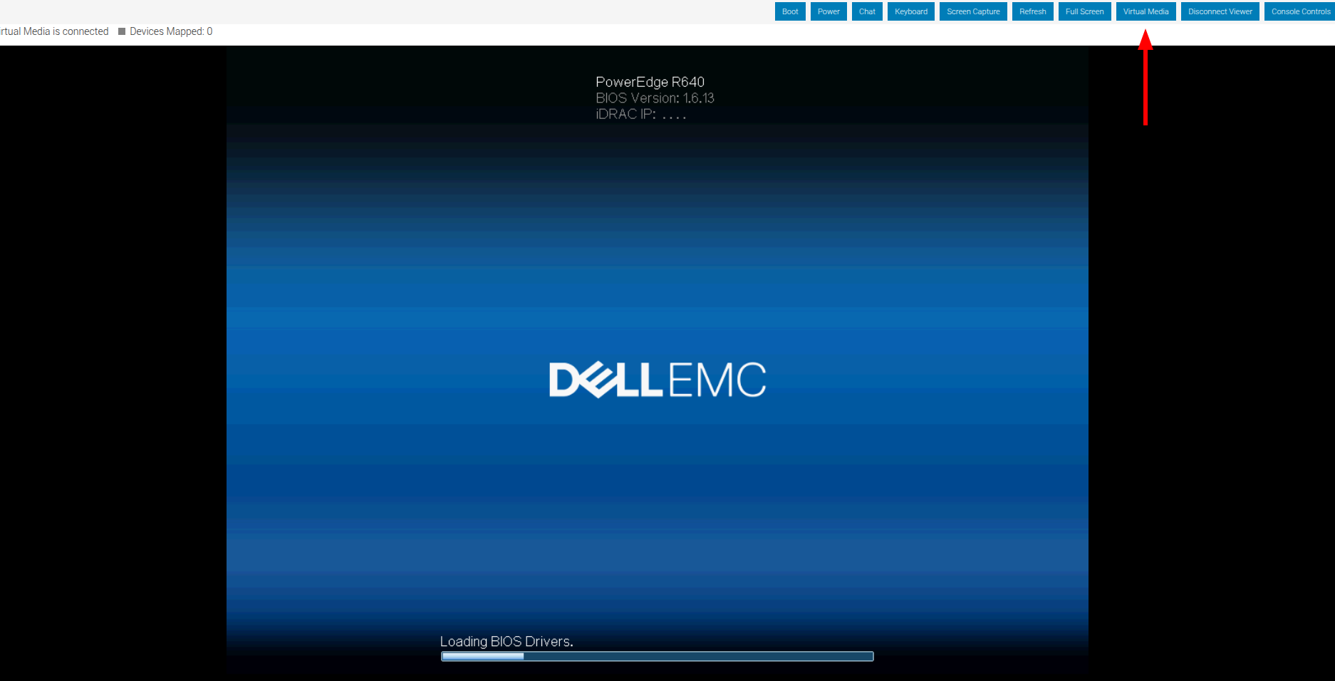 Abrir la consola remota Dell EMC