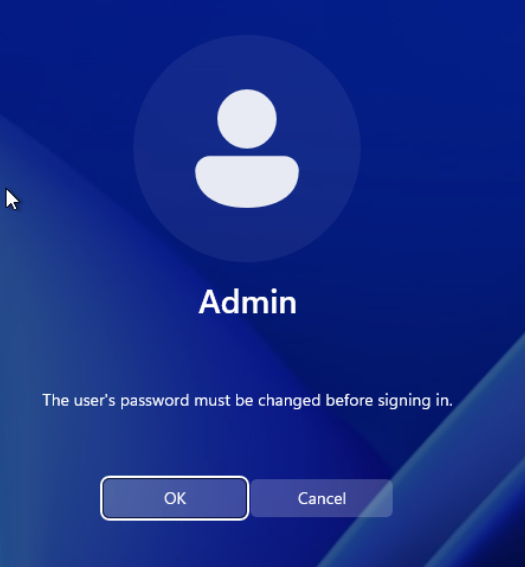 Password change required